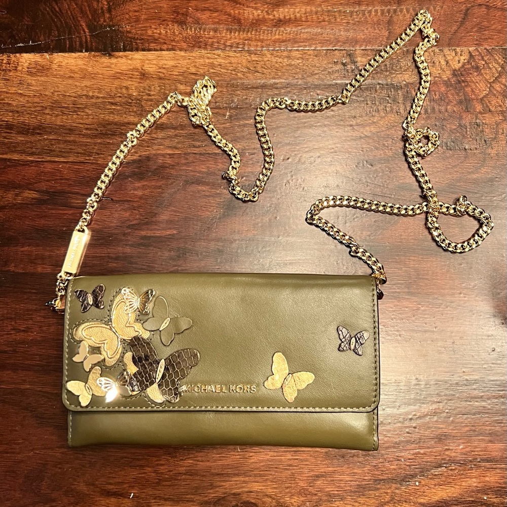 Michael Kors Wallet with Gold Chain